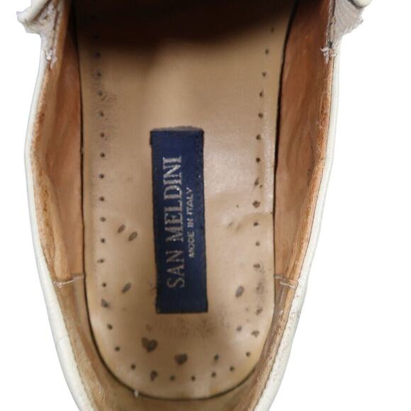 San Meldini Shoes Mens 43 Loafers Slip On Snip Toe Moc Leather Italian Classic - Picture 10 of 16